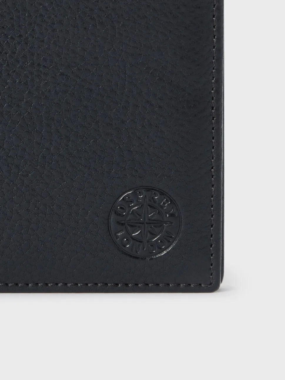 Zwart - Osprey London The Compass leren Portemonnee