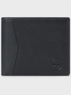 Zwart - Osprey London The Compass leren muntenportemonnee
