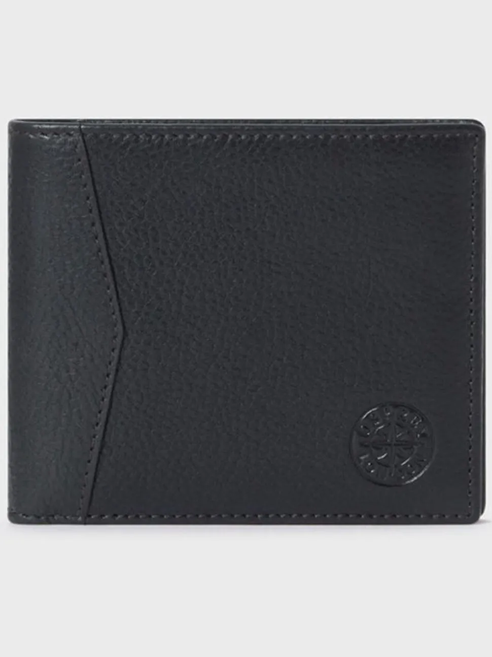 Zwart - Osprey London The Compass leren muntenportemonnee