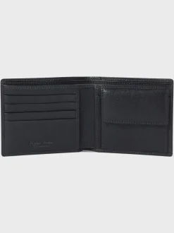 Zwart - Osprey London The Compass leren muntenportemonnee