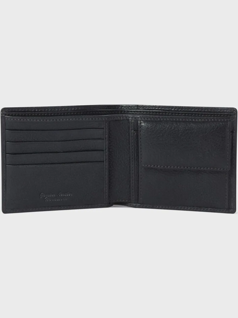 Zwart - Osprey London The Compass leren muntenportemonnee