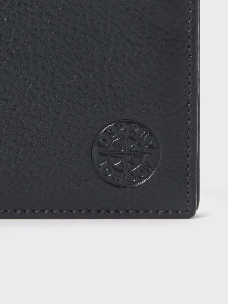 Zwart - Osprey London The Compass leren muntenportemonnee
