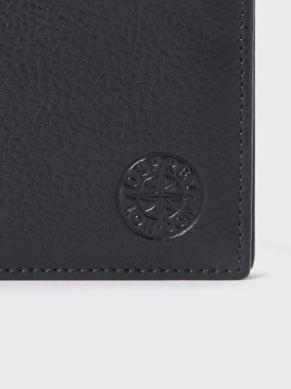 Zwart - Osprey London The Compass leren muntenportemonnee