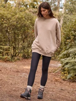 Zwart - Outdoor legging met fleecevoering en warme handgreep