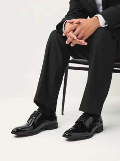 Zwart - Patent Derby Shoes