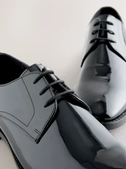 Zwart - Patent Leather Derby Shoes