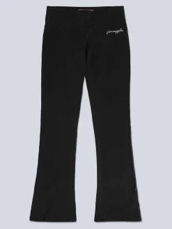 Zwart - Pineapple - Jersey bootcut-broek voor dames