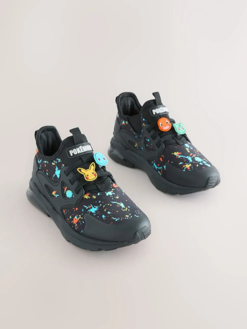 Zwart - Pokemon sneakers met elastische veter