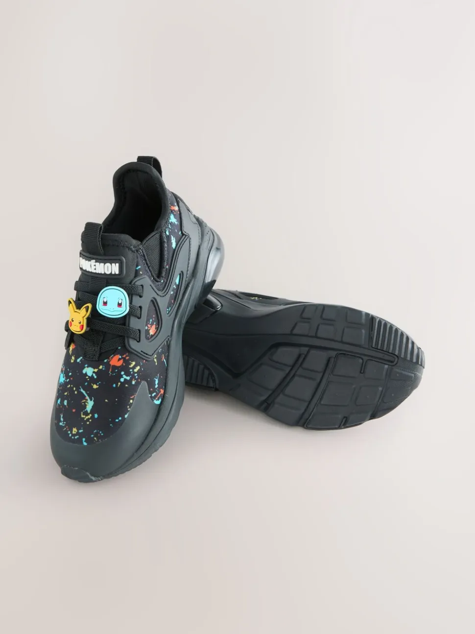 Zwart - Pokemon sneakers met elastische veter