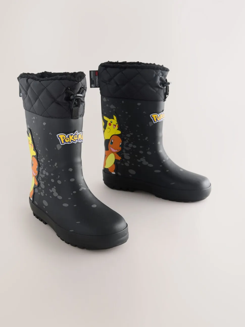 Zwart - Pokemon warme gevoerde Laarzen met kraag