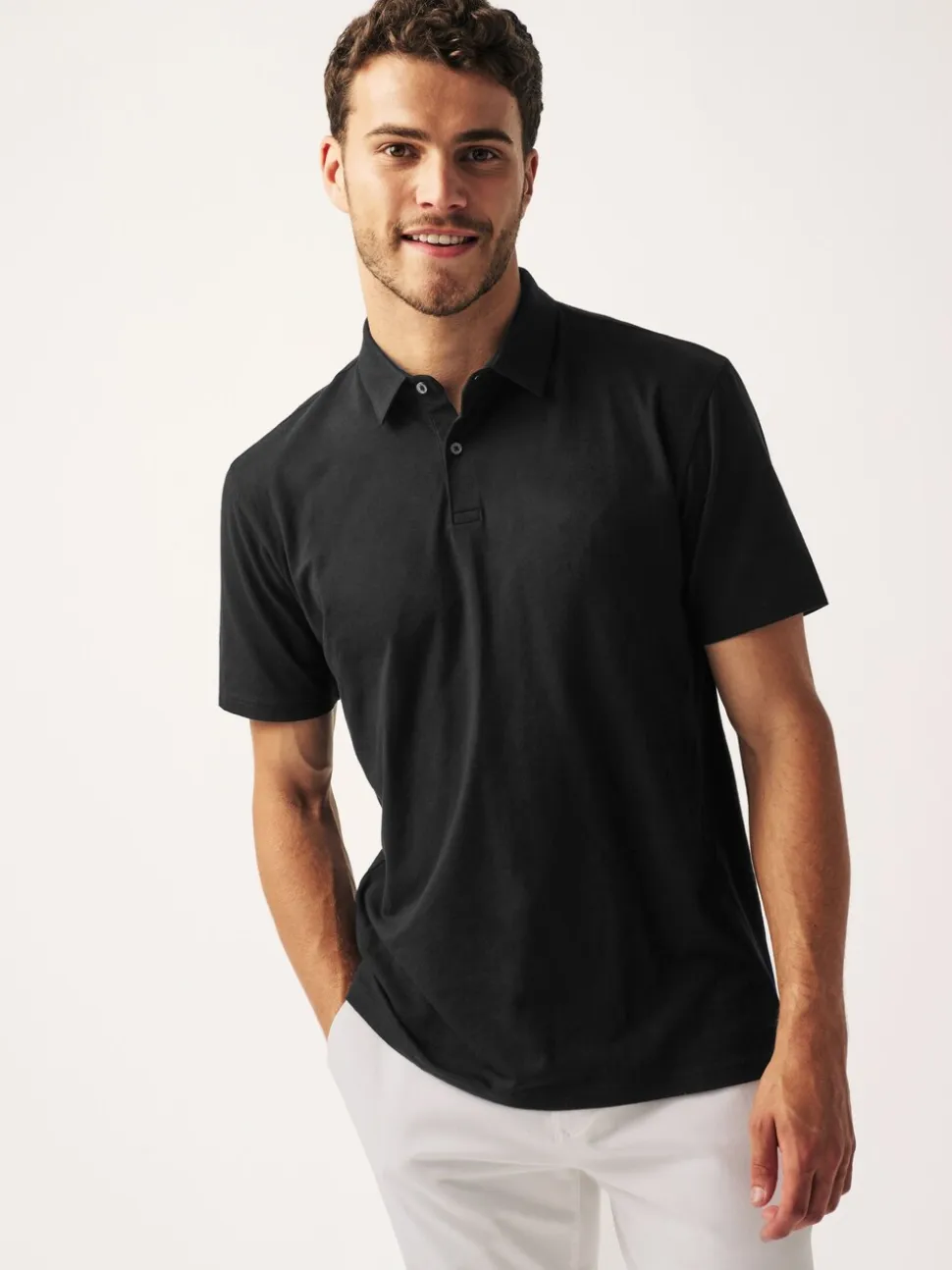 Zwart - Polo met korte mouwen