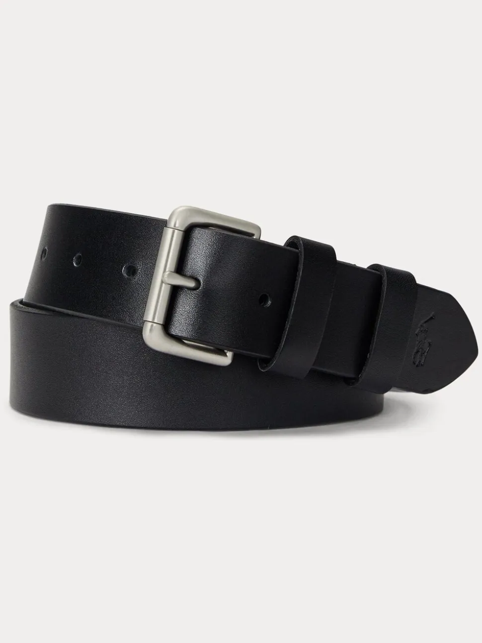 Zwart - Polo Ralph Lauren leren jeansriem