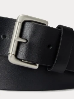 Zwart - Polo Ralph Lauren leren jeansriem