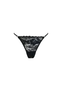 Zwart - Pour Moi For Your Eyes Only string met hoge taille zonder kruis