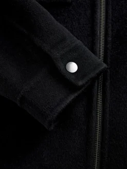 Zwart - Premium zacht aanvoelend jack met hoog wolgehalte
