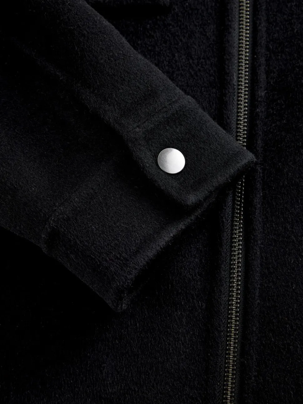 Zwart - Premium zacht aanvoelend jack met hoog wolgehalte
