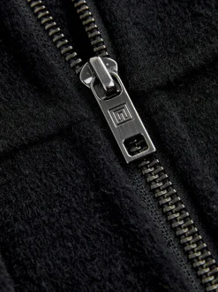 Zwart - Premium zacht aanvoelend jack met hoog wolgehalte