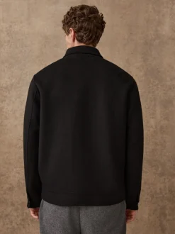 Zwart - Premium zacht aanvoelend jack met hoog wolgehalte