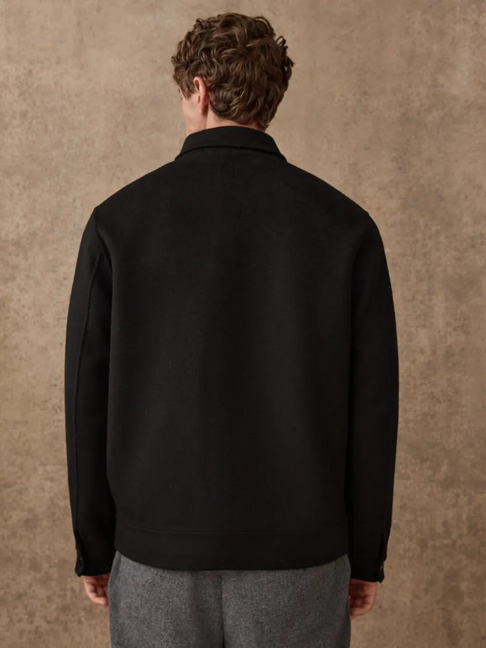 Zwart - Premium zacht aanvoelend jack met hoog wolgehalte