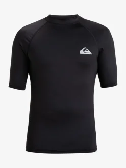 Zwart - Quiksilver UPF50 uv-werend hemdje met korte mouwen