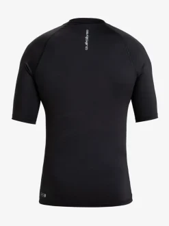 Zwart - Quiksilver UPF50 uv-werend hemdje met korte mouwen