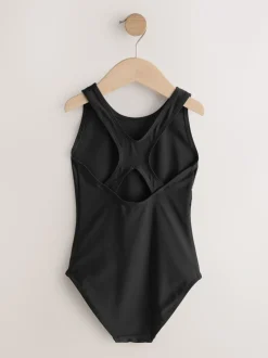 Zwart - Racerback Swimsuit (3-16yrs)