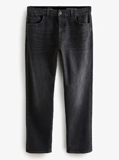 Zwart - Rechte, klassieke jeans met stretch