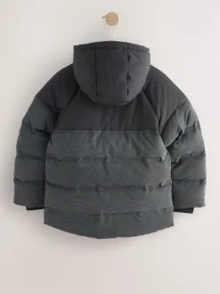 Zwart - Reflecterende, regenbestendige microfleece gevoerde jas (3-16jr)