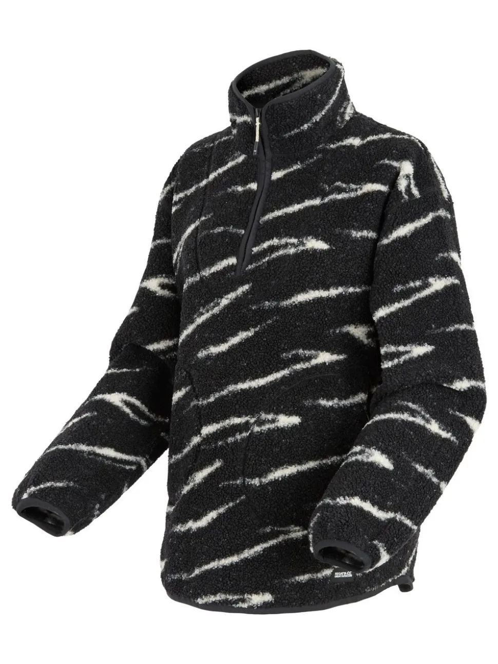Zwart - Regatta Frankie Borg fleece met halve rits