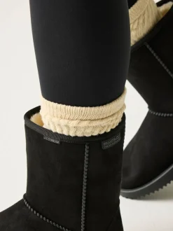 Zwart - Regatta Risley Behaaglijke halflange waterdichte Boots met voering van imitatiebont
