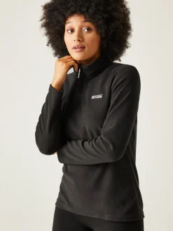 Zwart - Regatta Sweethart fleece met rits bij de hals