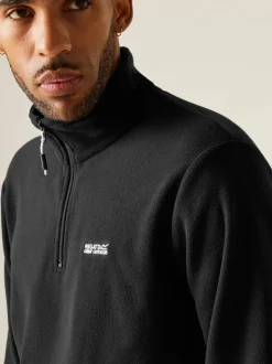 Zwart - Regatta Thompson fleece met rits bij de hals
