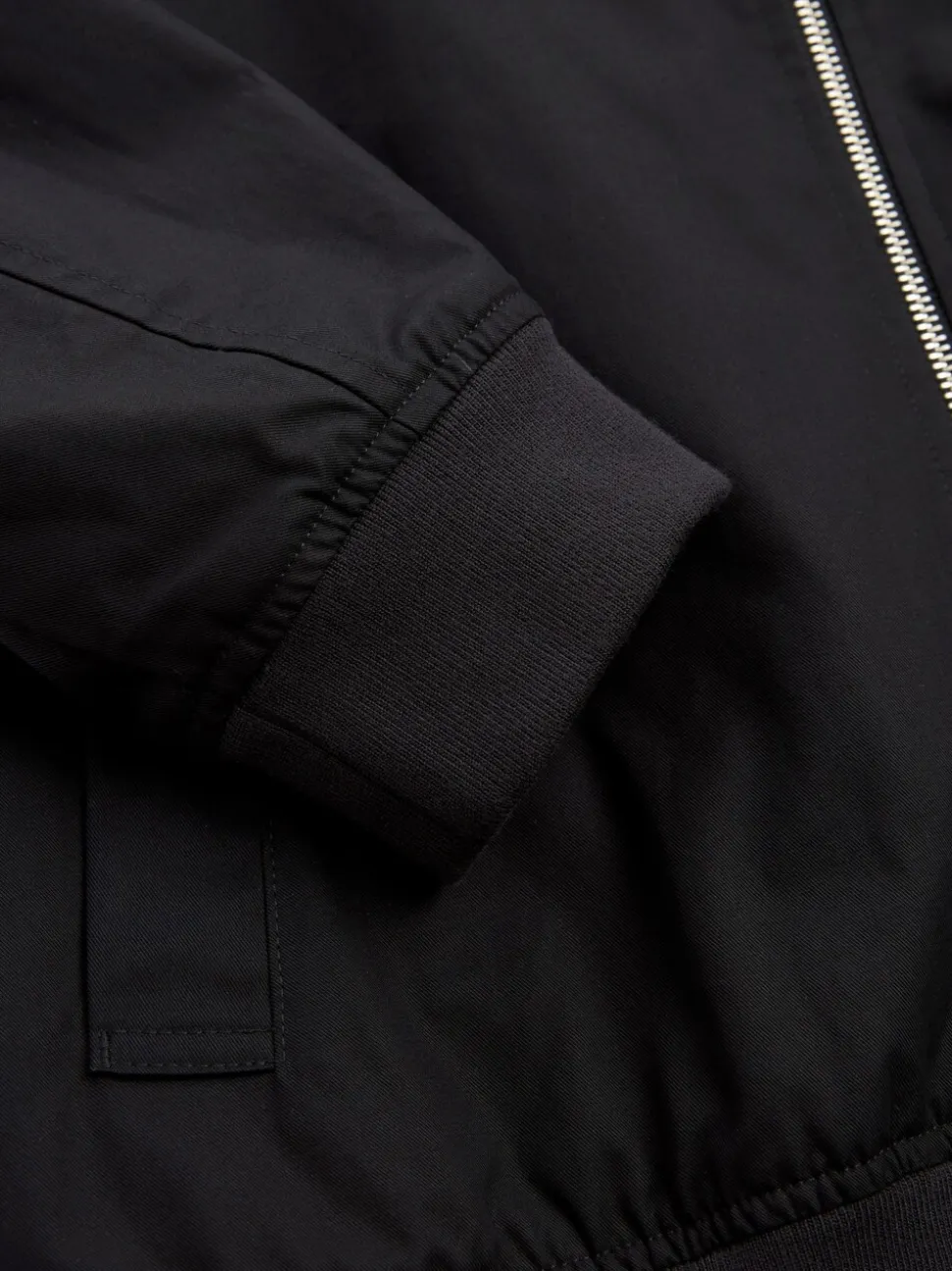 Zwart - Regenbestendig Harrington jack met geruite voering