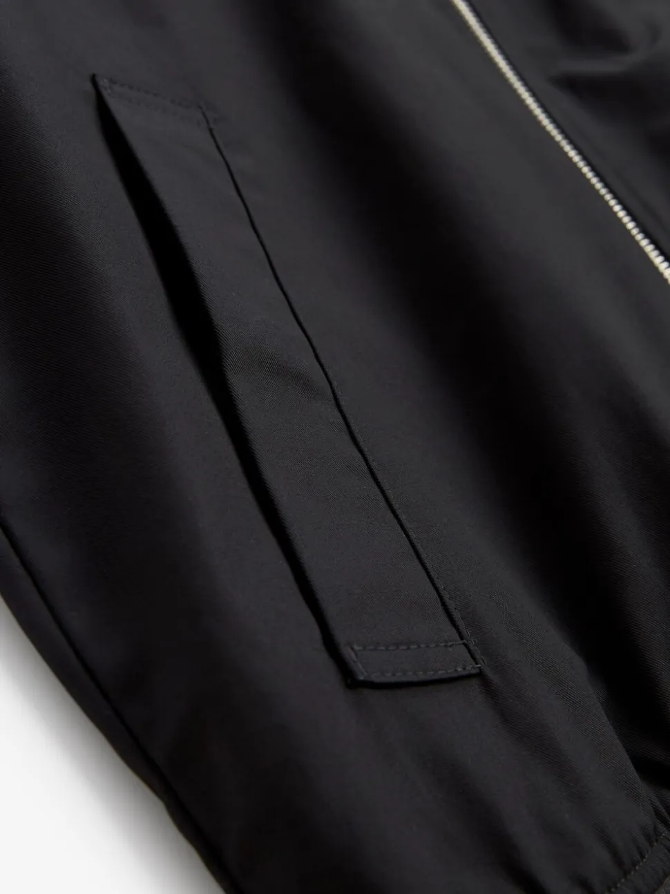 Zwart - Regenbestendig Harrington jack met geruite voering