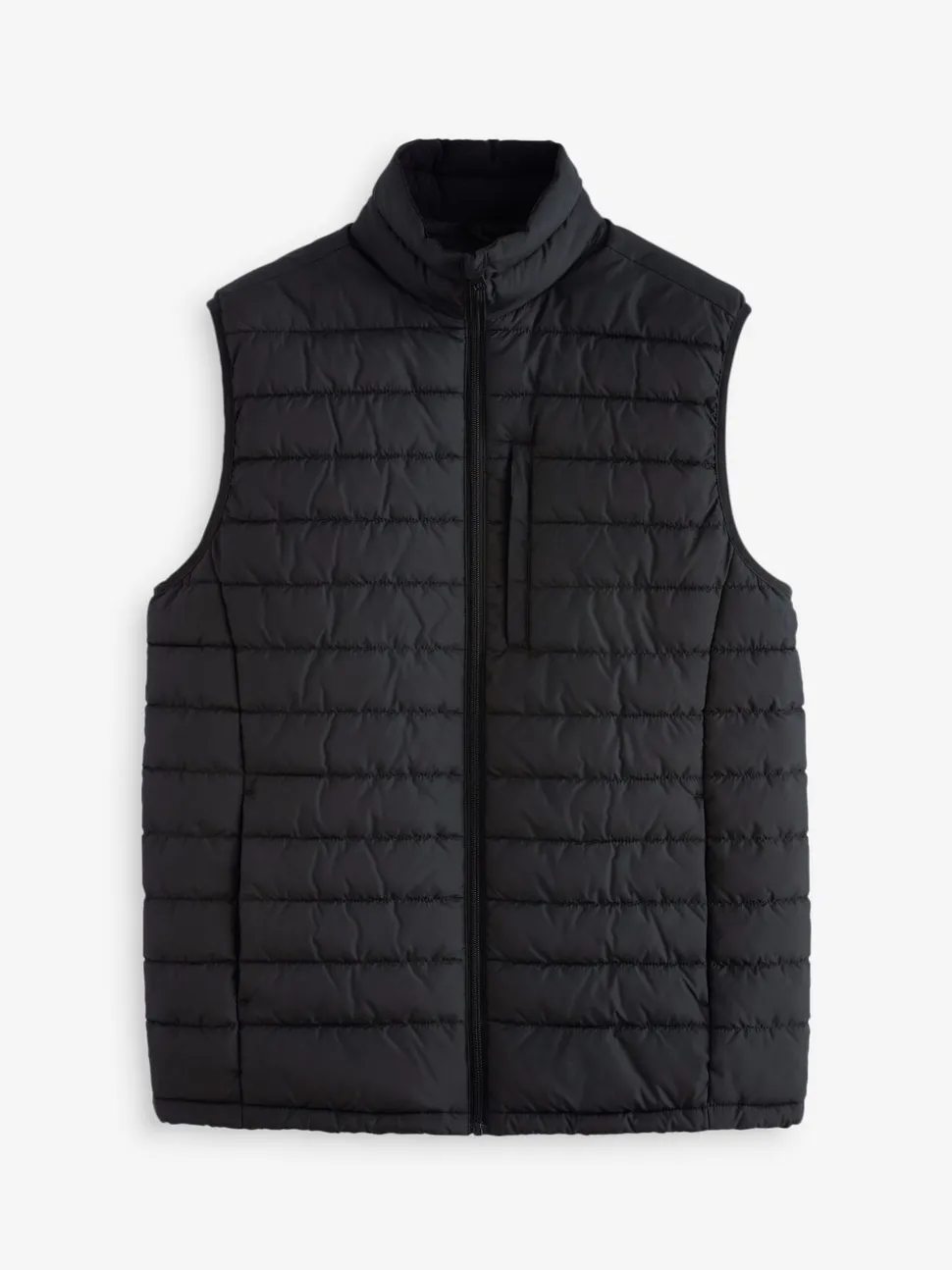 Zwart - Regenbestendige, dunne gewatteerde bodywarmer