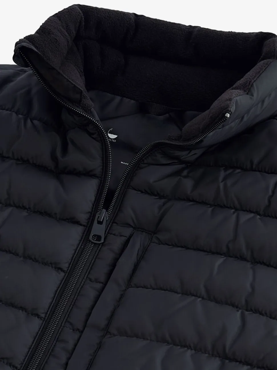Zwart - Regenbestendige, dunne gewatteerde bodywarmer