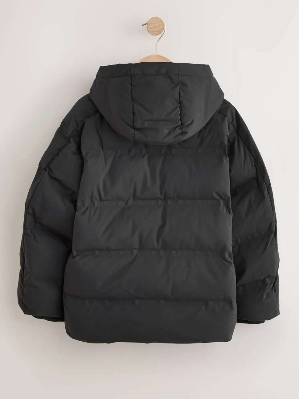 Zwart - Regenbestendige gewatteerde jas met microfleece voering (3-17jr)
