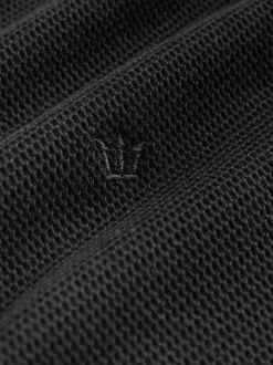 Zwart - Regular fit poloshirt met korte mouwen en contrasterende randen