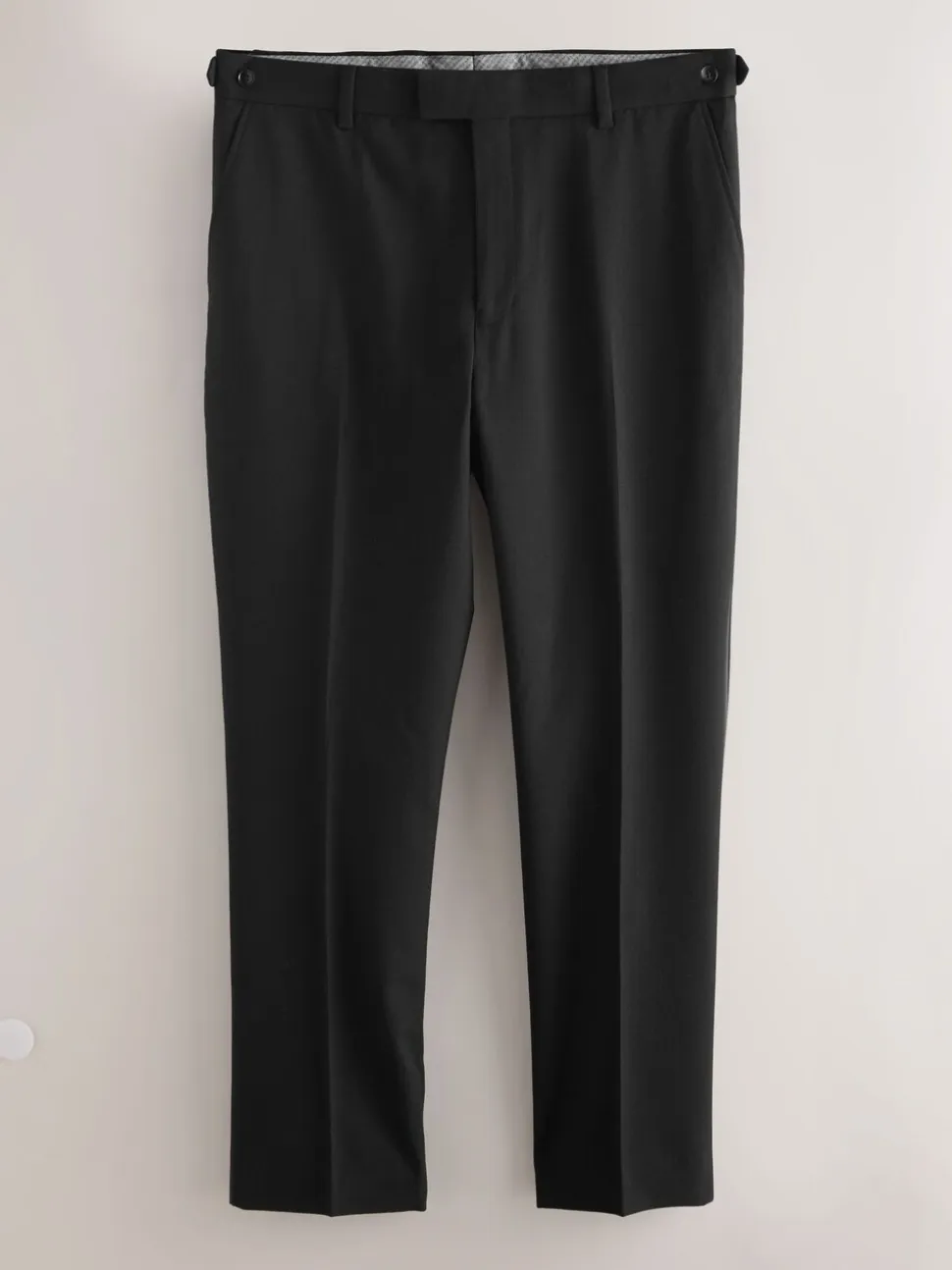 Zwart - Regular Fit Signature Marzotto Wool Tuxedo Trousers With Side Tape Detail