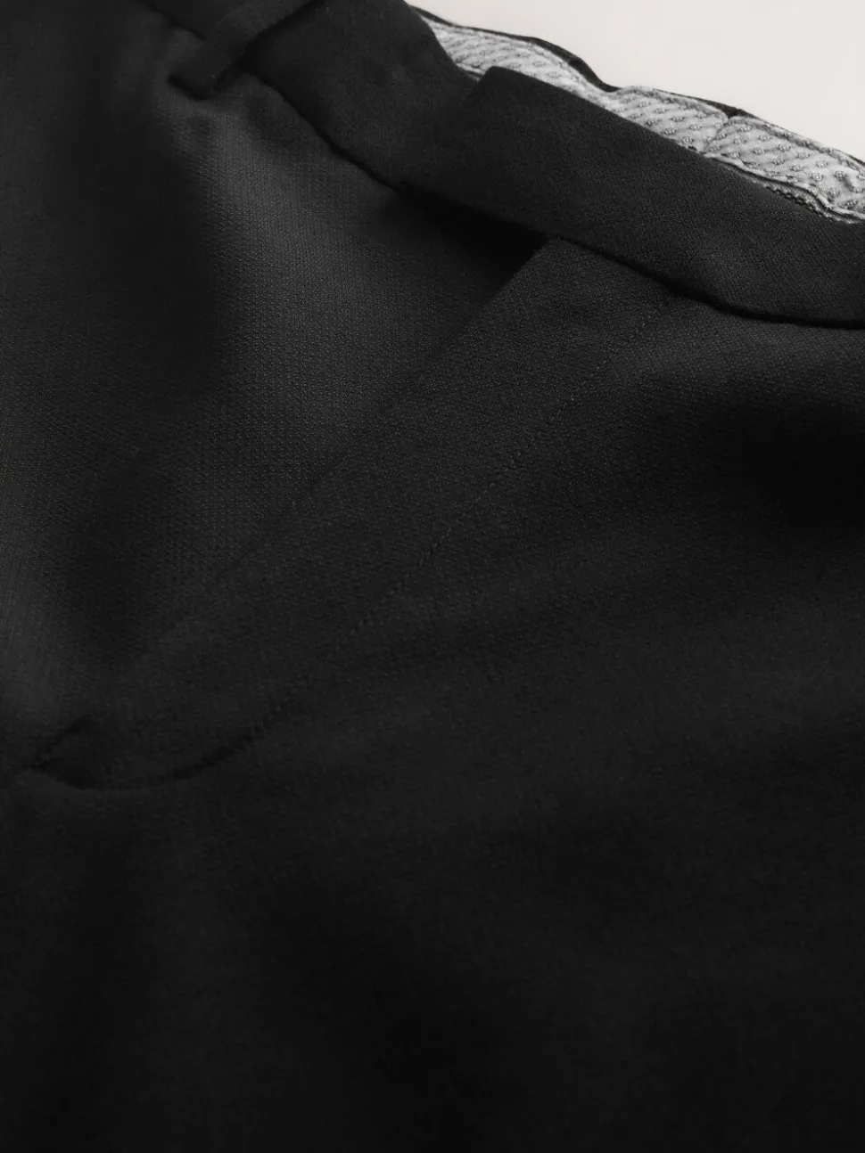 Zwart - Regular Fit Signature Marzotto Wool Tuxedo Trousers With Side Tape Detail
