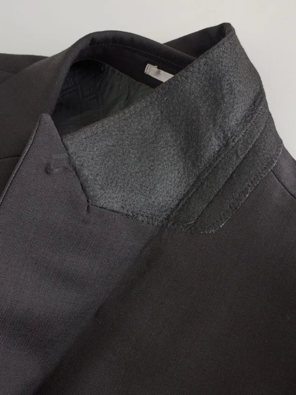 Zwart - Regular Fit Signature Nova Fides 100% Italian Wool Tuxedo Suit Jacket