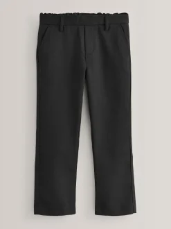 Zwart - Reguliere schoolbroeken met elastische taille en rechte pijpen, 2 stuks (3-17jaar)