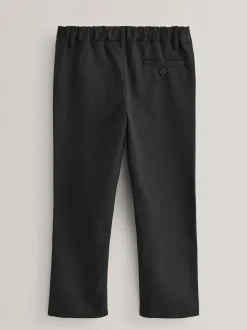 Zwart - Reguliere schoolbroeken met elastische taille en rechte pijpen, 2 stuks (3-17jaar)