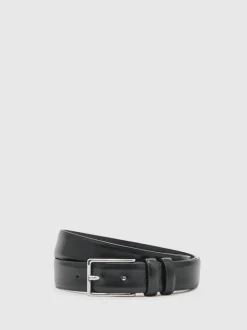 Zwart - Reiss - Dante - Gladde leren riem