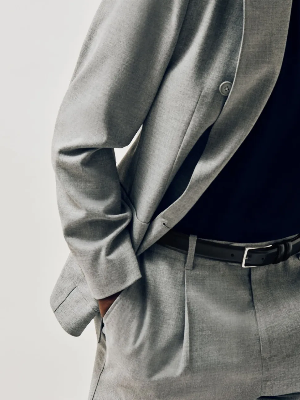 Zwart - Reiss - Dante - Gladde leren riem