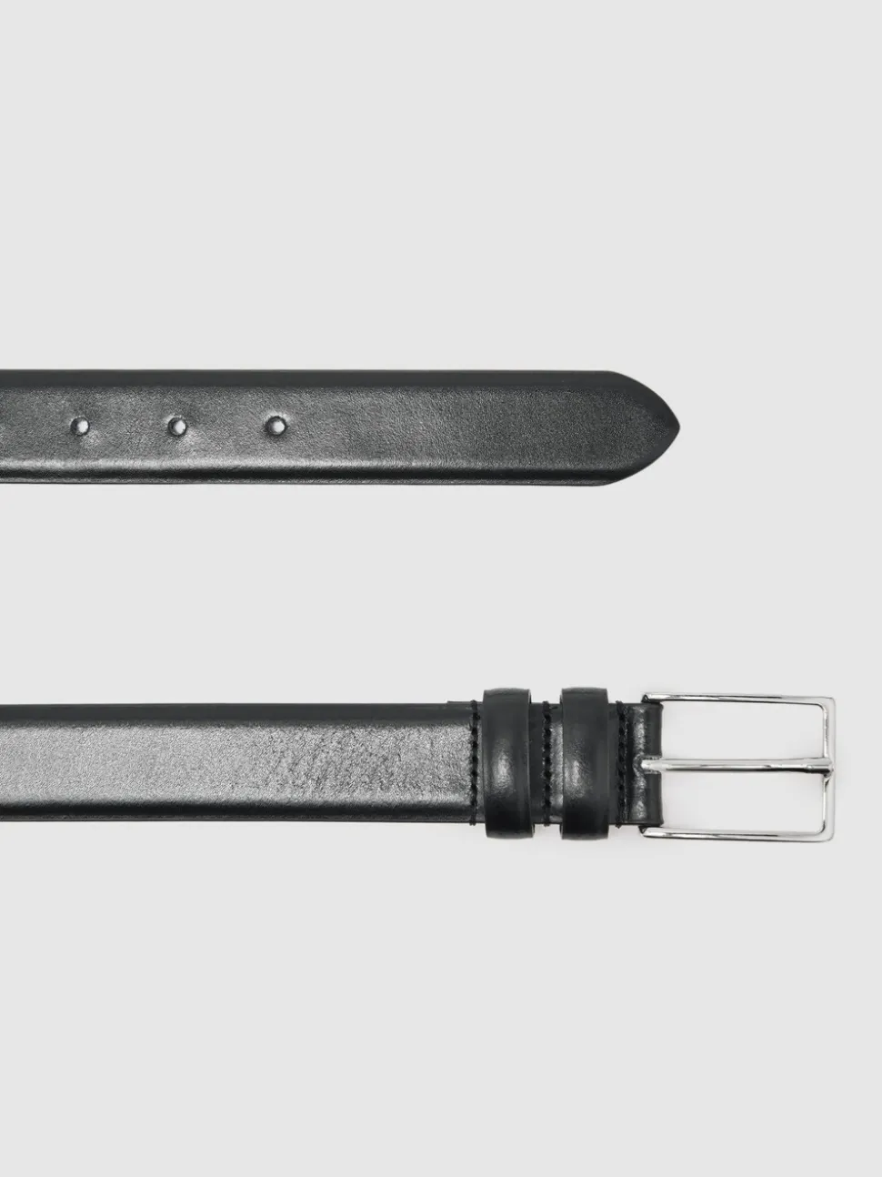 Zwart - Reiss - Dante - Gladde leren riem