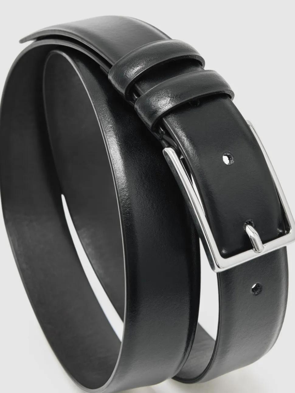 Zwart - Reiss - Dante - Gladde leren riem
