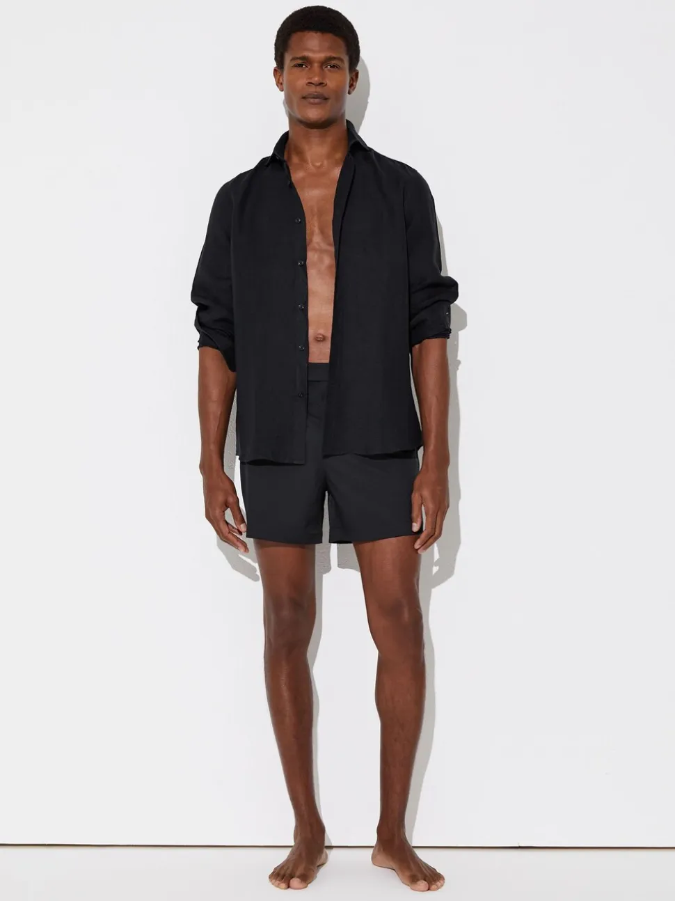 Zwart - Reiss Sun Side Adjuster zwemshort