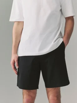 Zwart - Relaxed fit - Chinoshort met stretch