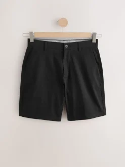 Zwart - Relaxed fit - Chinoshort met stretch